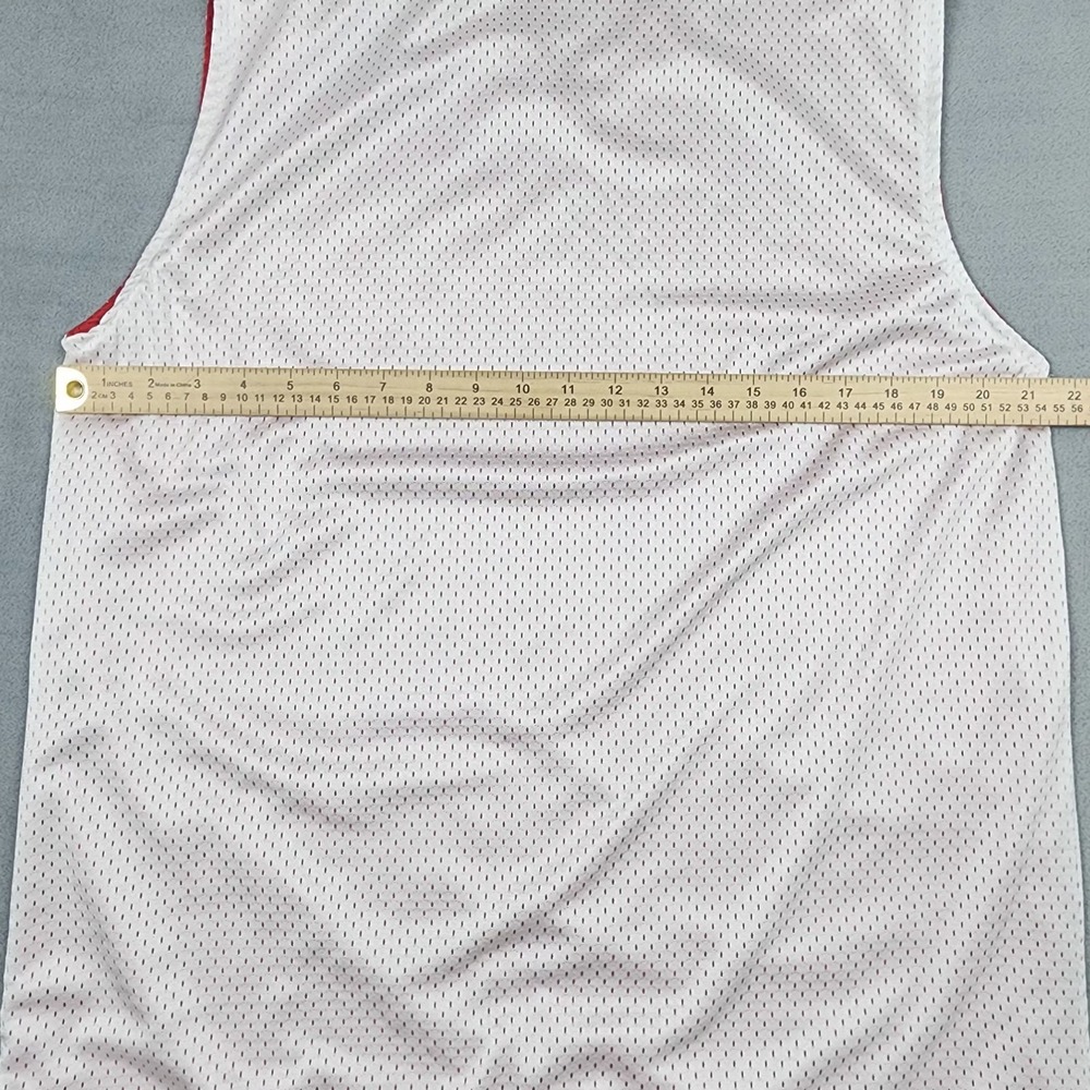 Vintage Chicago Bulls Reversible Jersey Mens L Red White NBA Basketball Mesh - Picture 4 of 9
